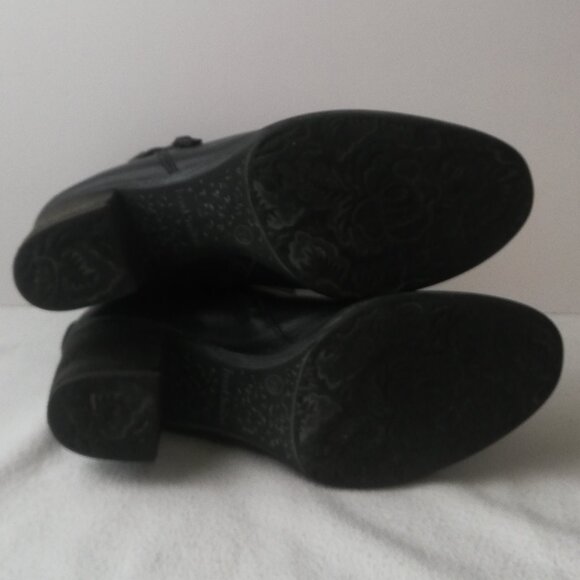Josef Seibel Leather Booties with Buckle & Zipper Size 8 - Picture 5 of 9